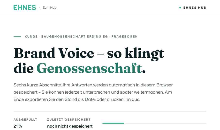 Vorschau Fragebogen Brand Voice