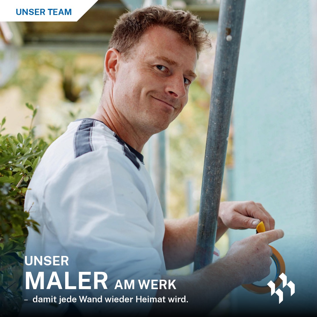 Unser Maler am Werk, Format für Facebook und LinkedIn