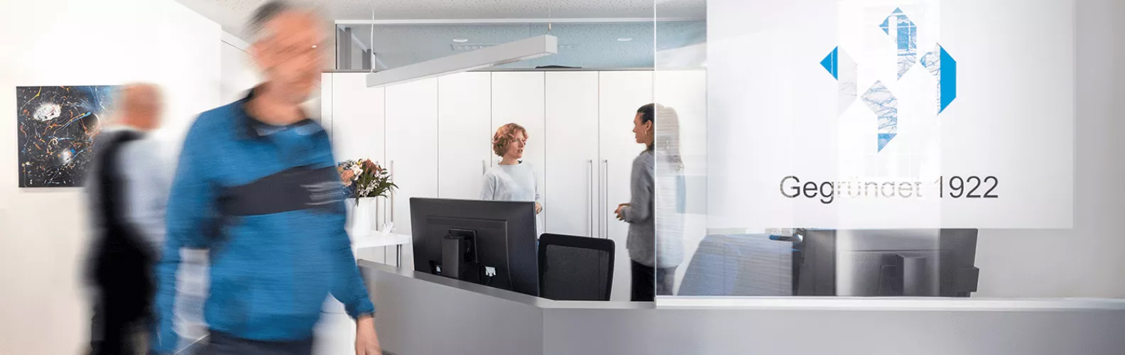 Empfangsbereich im Büro der Baugenossenschaft Erding